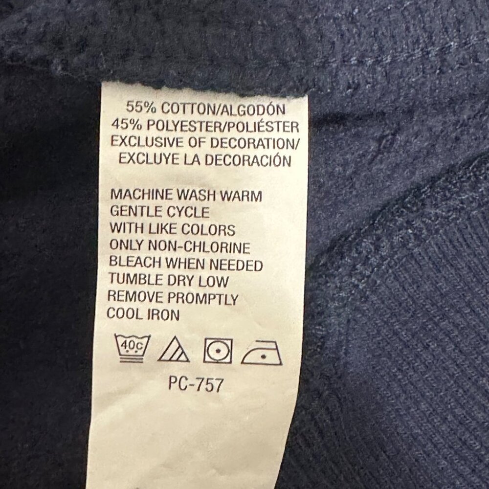 Izod Mens Navy Blue 1/4 Zip Pullover Sweatshirt XXL Preppy Dark Academia - Picture 5 of 7
